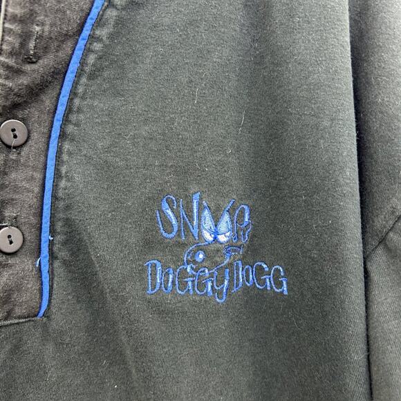 Rare Vintage 90s Snoop Dog Doggy Dogg Black Button Jersey Style T-Shirt Mens XL - Picture 6 of 7